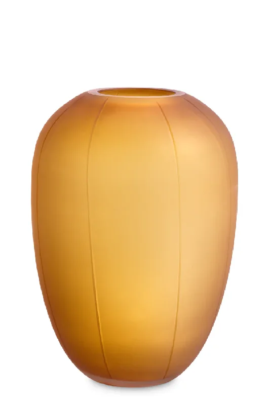 Contemporary white flower vase for elegance-Yellow Glass Bouquet Vase | Eichholtz Zenna