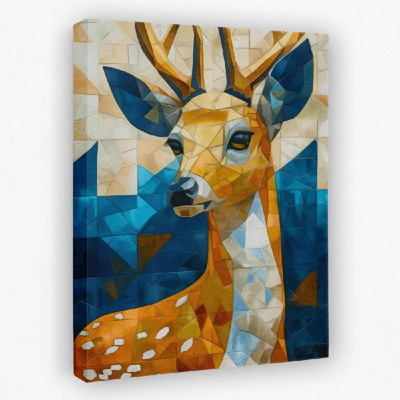 Vintage animal abstract wall art for nostalgia-Abstract Doe