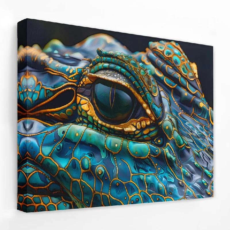 Contemporary floral geometric wall art for modern-Alligator Eye