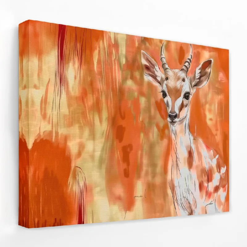 Custom abstract animal wall art for personal-Baby Antelope