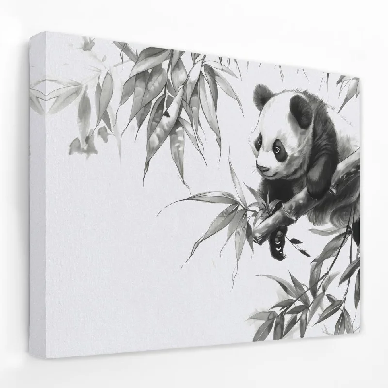 Modern colorful abstract wall art for energy-Bamboo Lover Panda