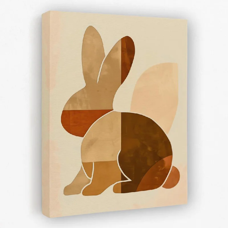 Hand-painted abstract floral wall art for detail-Basic Bunny