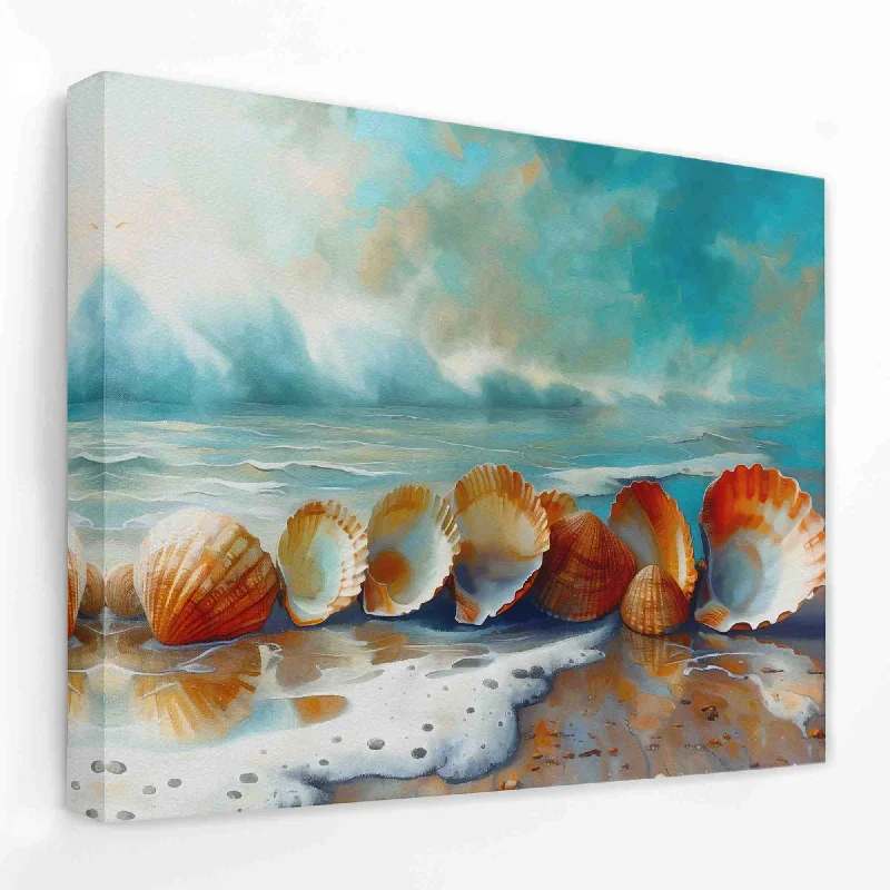 Boho style abstract wall art for warmth-Beach Seashells