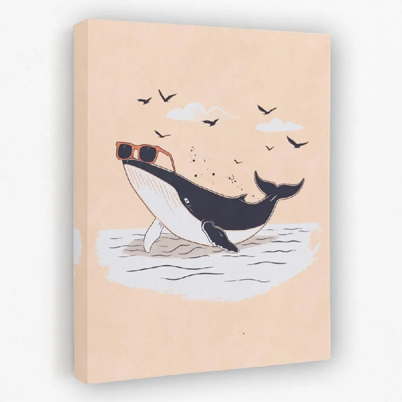 Small luxury floral wall art for subtlety-Beached Whale