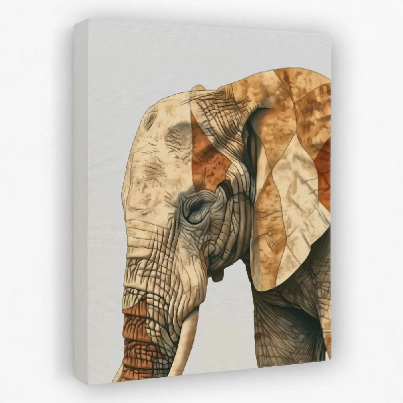 Small luxury animal wall art for intimate-Beige Elephant