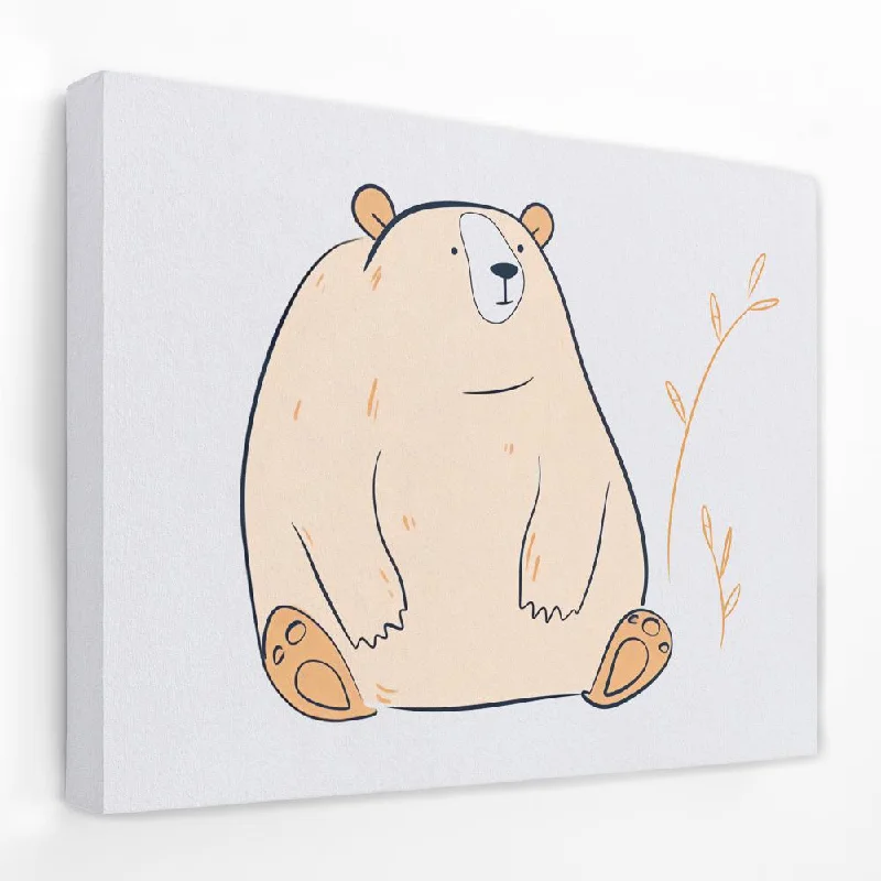 Contemporary blue wall art for tranquility-Big Bear Doodle