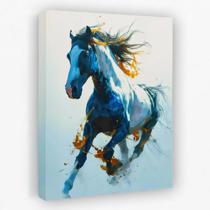 Small luxury wall art for intimate space-Blazing Horse