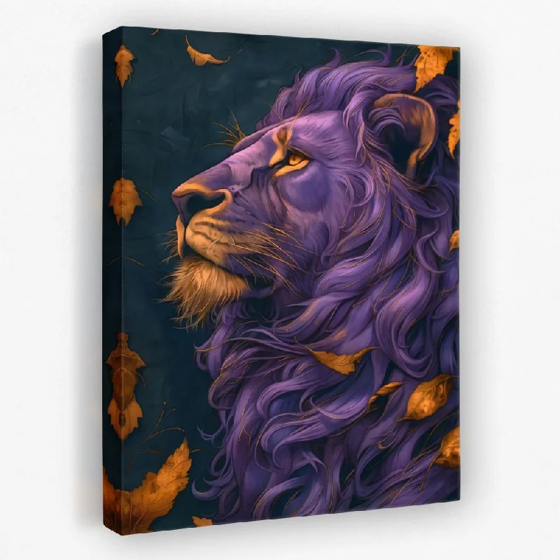 Small geometric abstract wall art for space-Blessed Bliss Lion