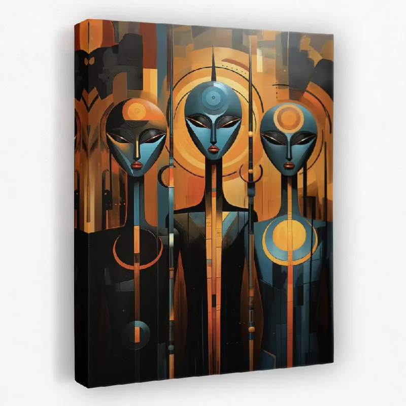 Custom framed animal wall art for unique-Blue Aliens