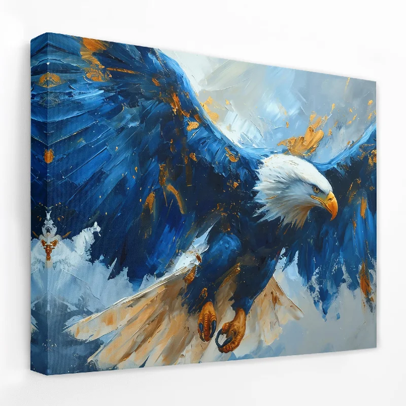 Handmade floral wall art for charm-Blue Eagle Flying