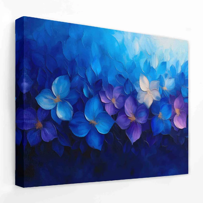 Small luxury wall art for intimate space-Blue Floral Arrangement