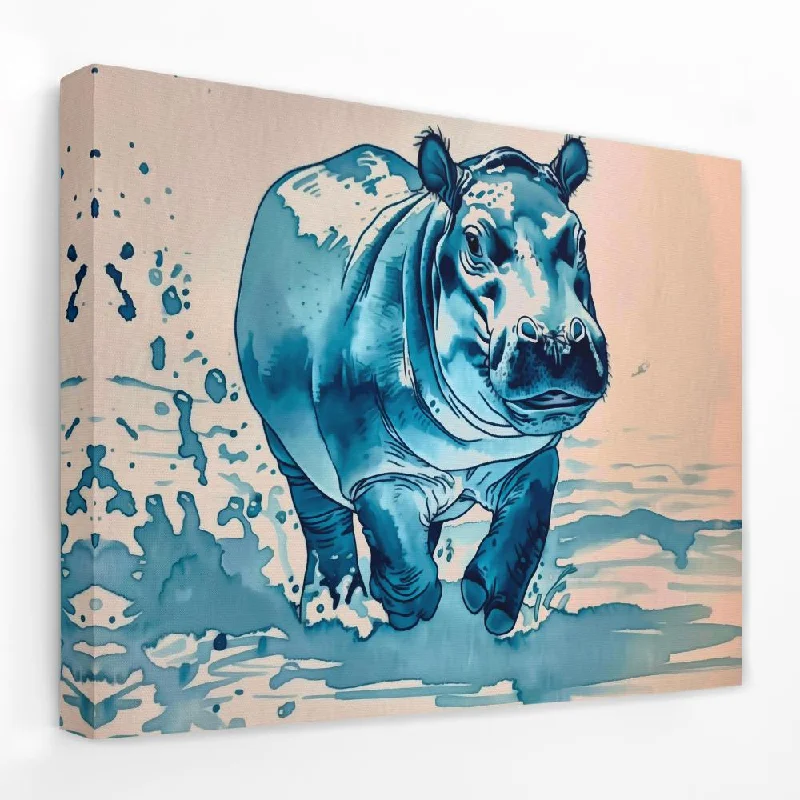 Custom framed abstract wall art for art lovers-Blue Hippo