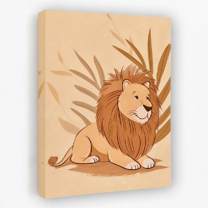 Custom watercolor abstract wall art for creativity-Cartoon Lion