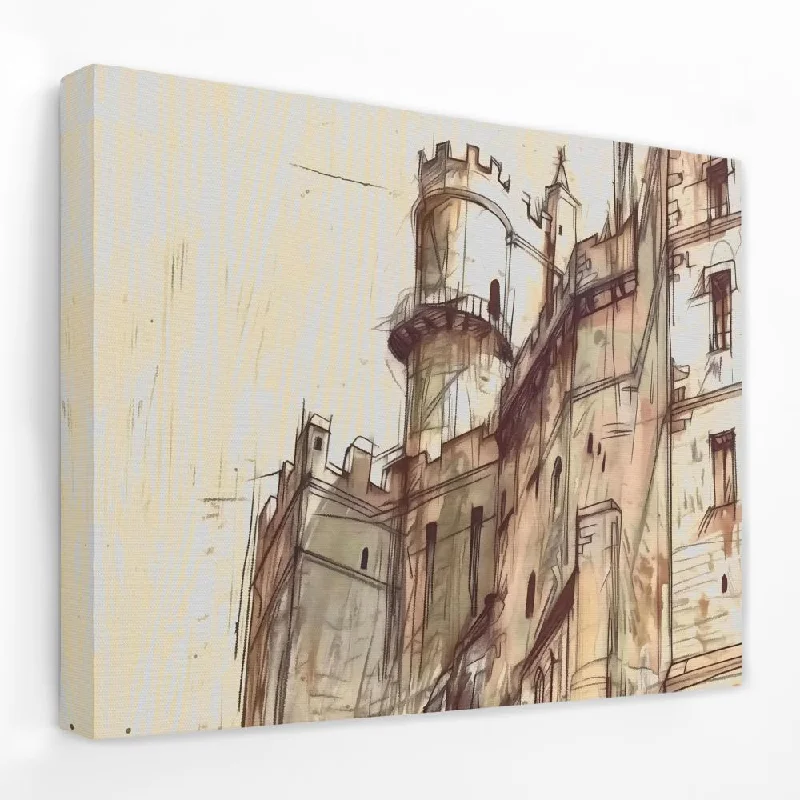 Custom abstract canvas wall art for uniqueness-Castle Doodle