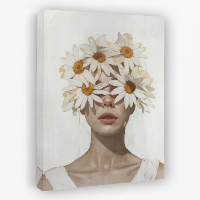 Small abstract wall art for bathroom-Chamomile Lady