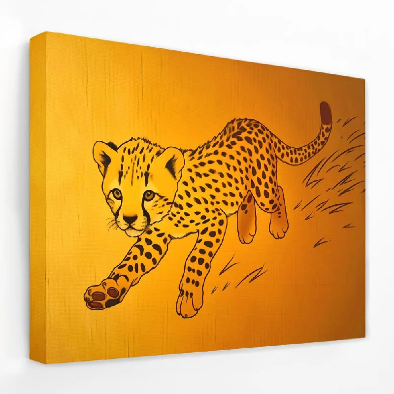 Luxury framed animal wall art for class-Cheetah Cub Playing