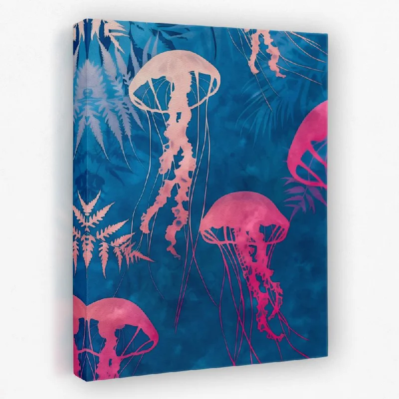 Custom abstract wall art for personal touch-Coastal Jellies