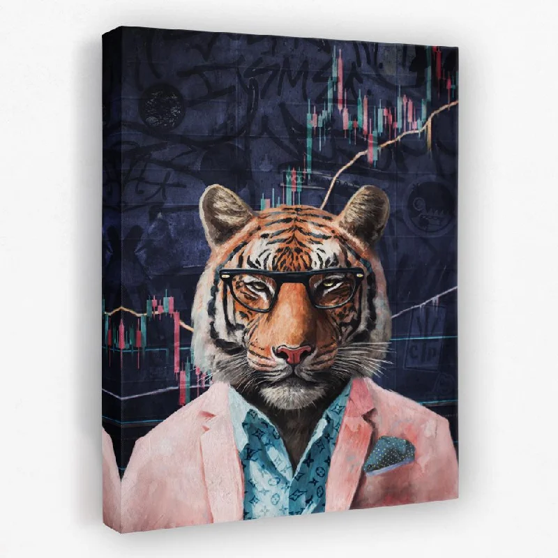 Custom abstract animal wall art for personal-Crypto Tiger