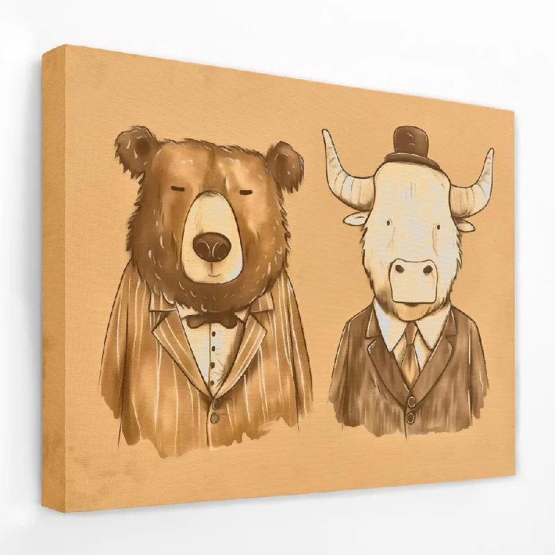 Modern animal canvas wall art for fun decor-Dapper Traders