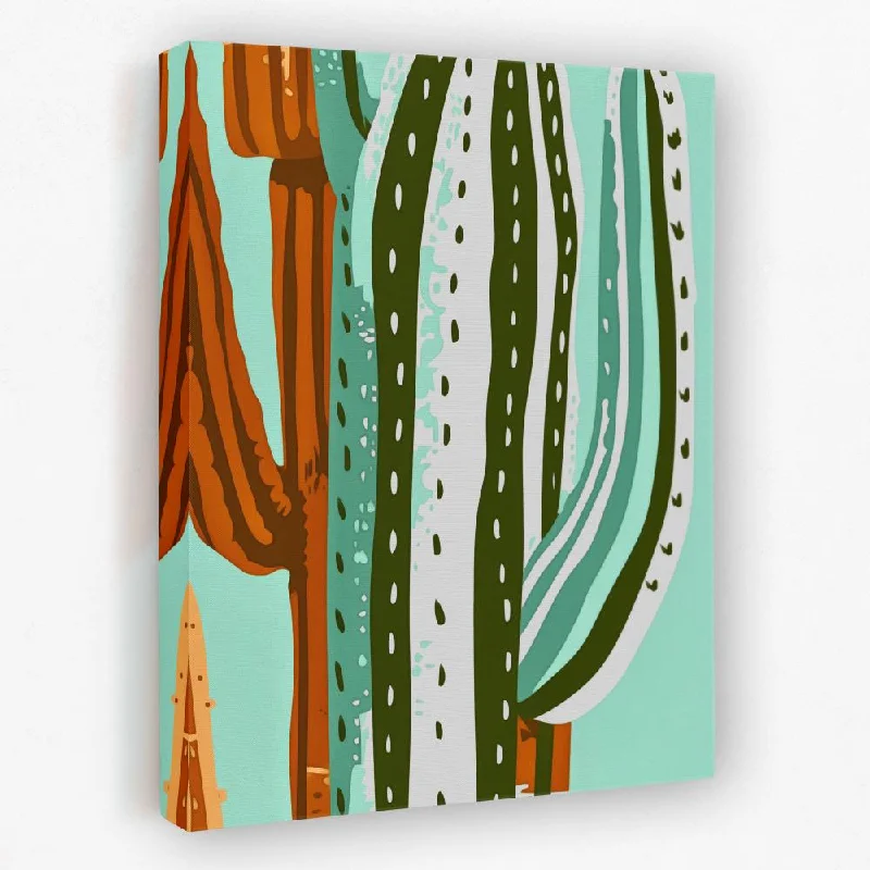 Nature inspired floral abstract wall art for calm-Desert Prickles