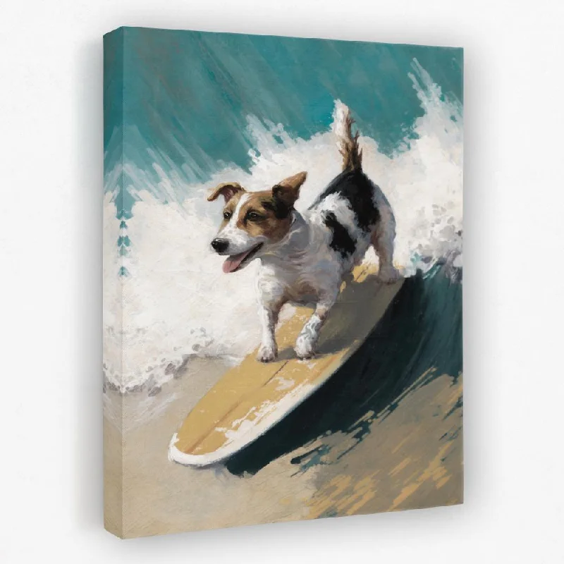 Custom framed animal wall art for unique-Dog On A Wave