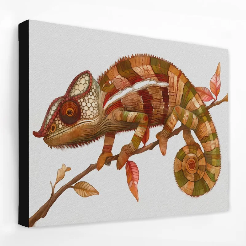 Modern art wall art for studio-Earthly Chameleon