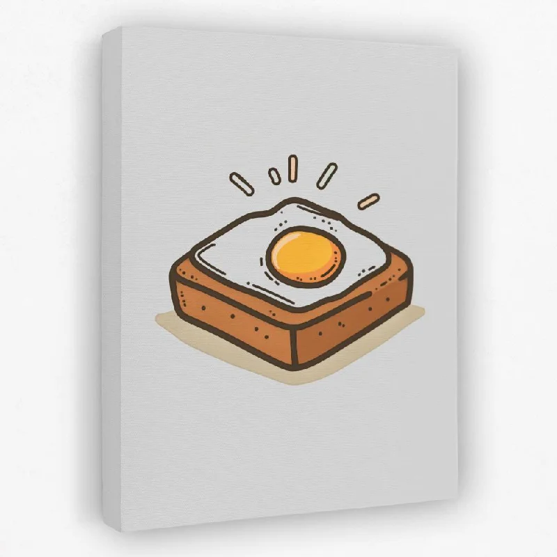 Rustic wooden wall art for cabin-Egg and Toast