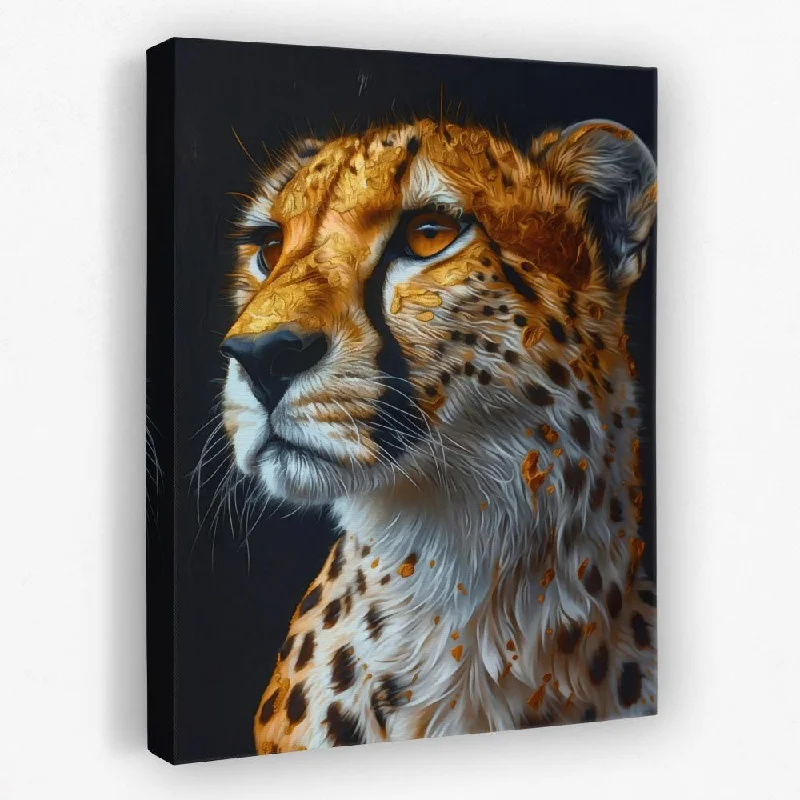 Vintage botanical animal wall art for retro-Enchanted Cheetah