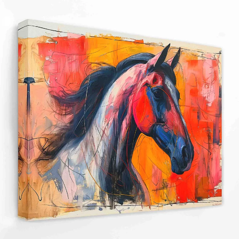 Luxury framed floral wall art for elegance-Enchanted Equine