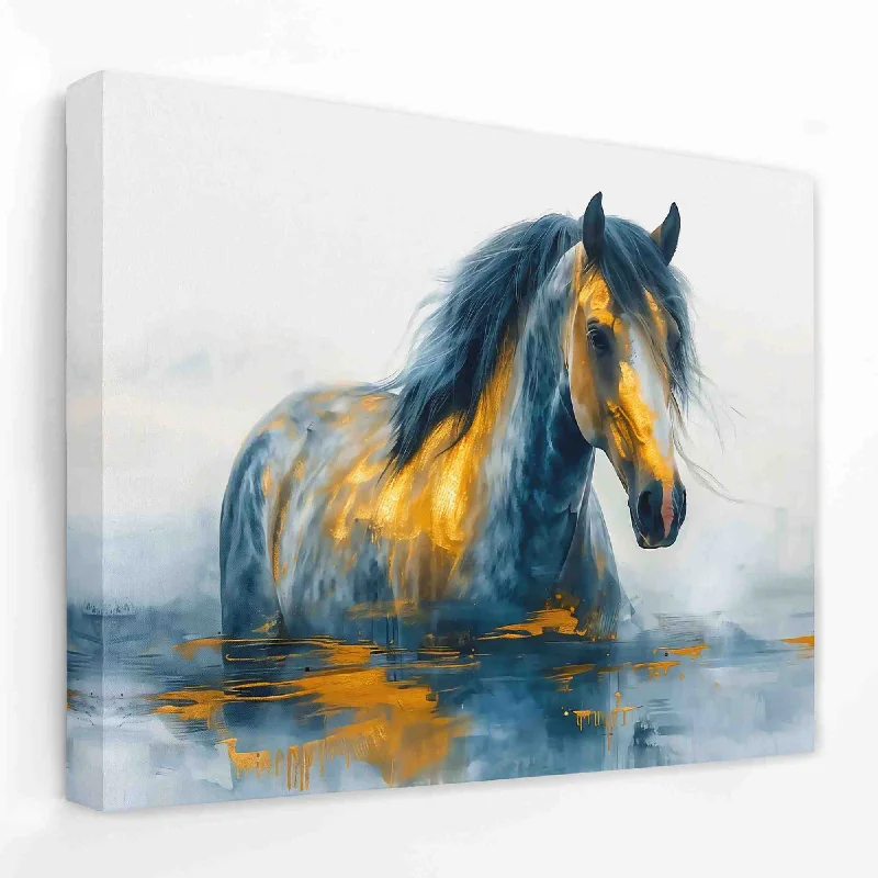 Small luxury abstract wall art for detail-Equine Odyssey