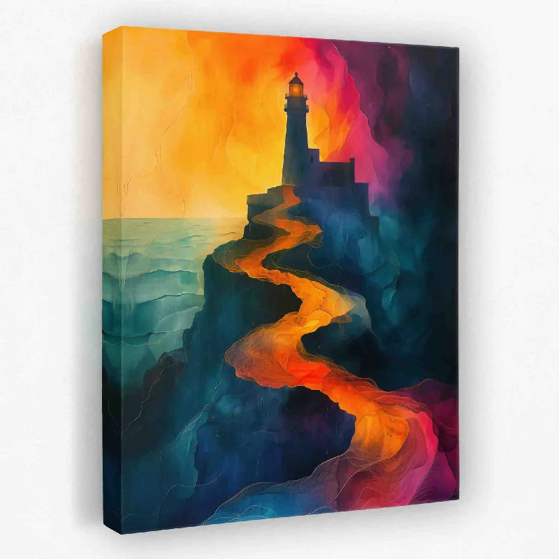 Vintage animal canvas wall art for nostalgia-Eternal Lighthouse