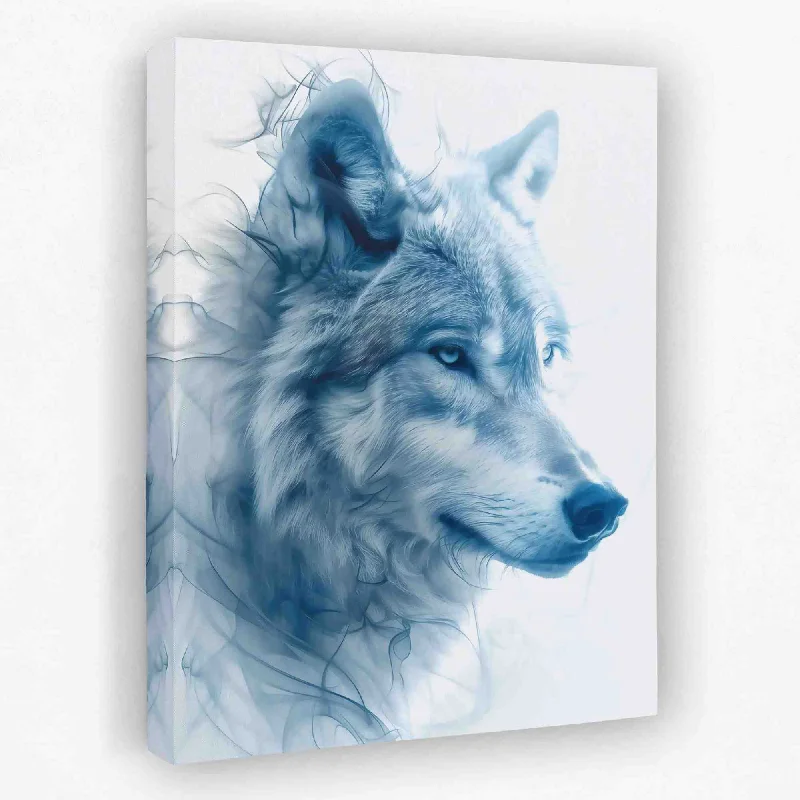 Vintage landscape canvas wall art for depth-Ethereal Wolf