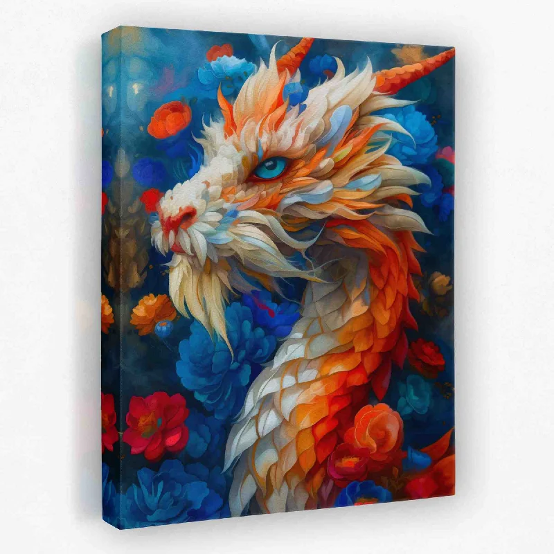 Large abstract canvas wall art for impact-Fairytale Dragon