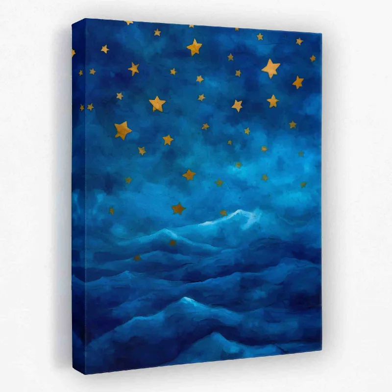 Modern black wall art for striking look-Falling Stars