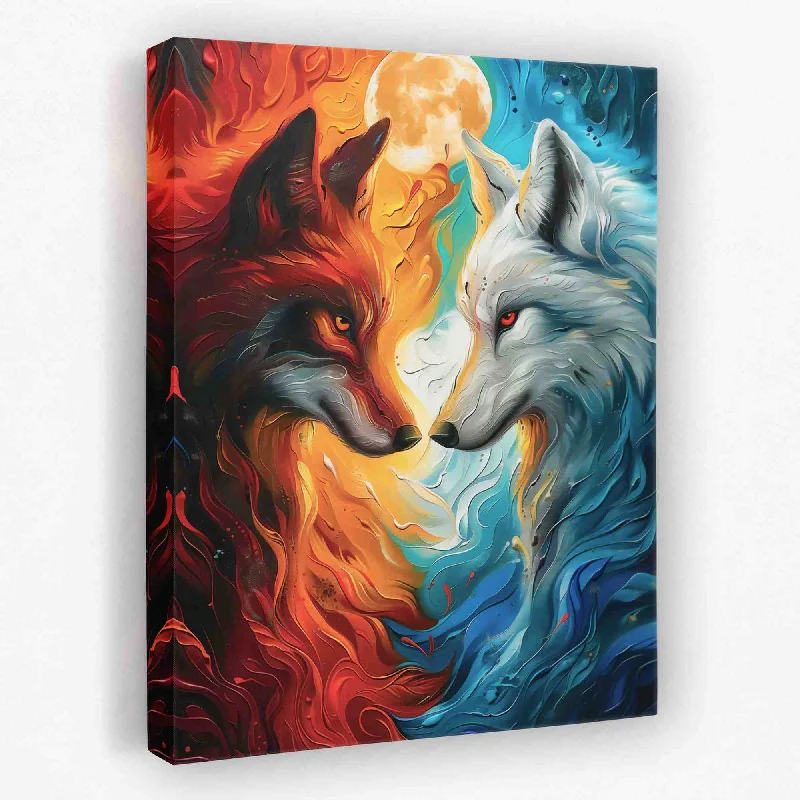 Large modern wall art for dramatic effect-Fire and Ice