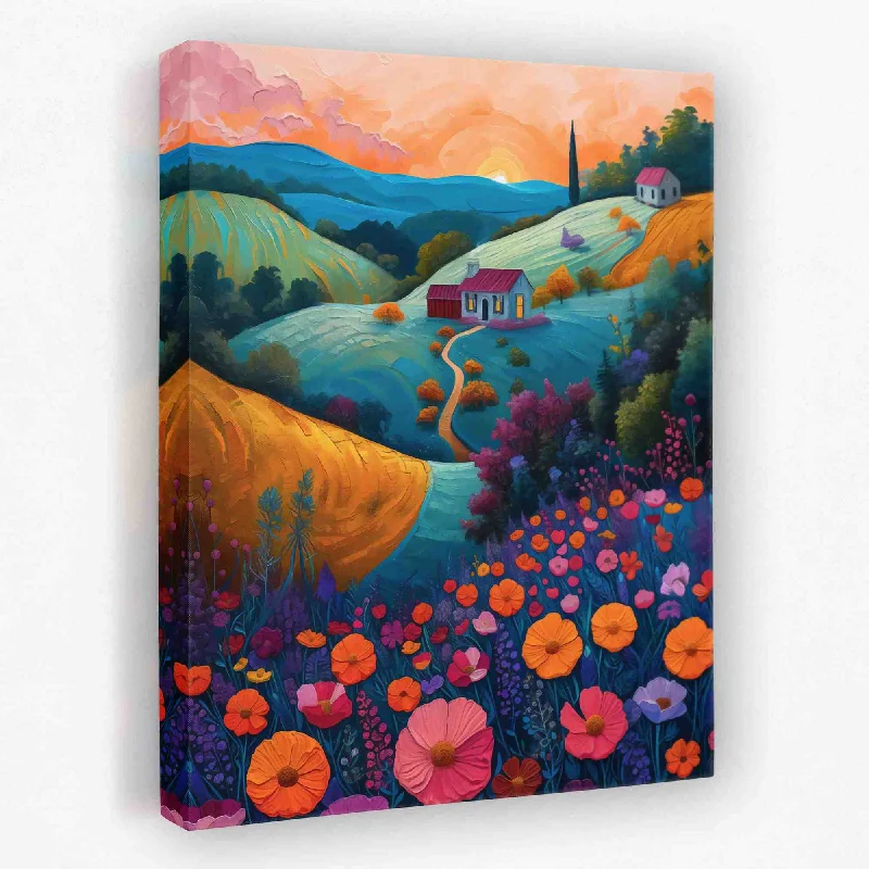 Modern art wall art for studio-Floral Fields