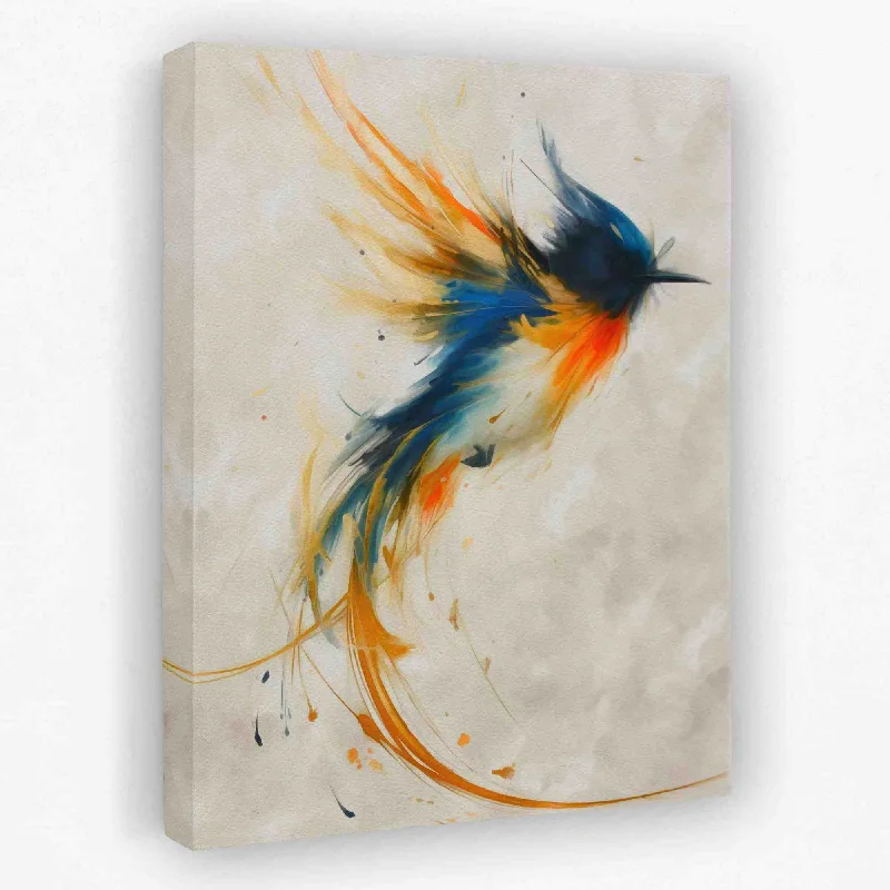 Modern blue wall art for cool tones-Flowing Wings