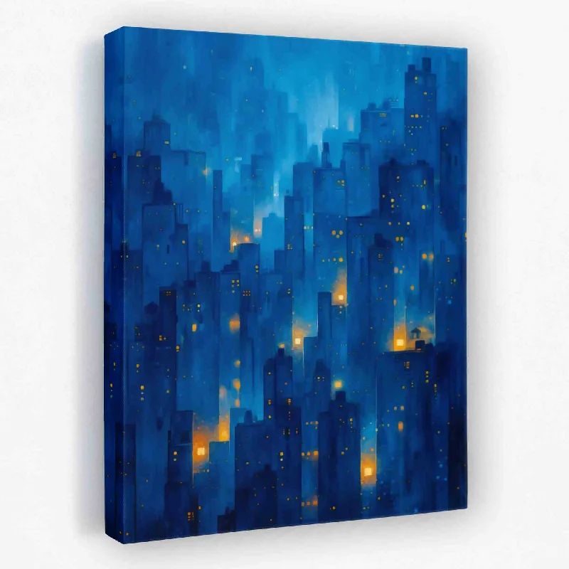 Small abstract wall art for bathroom-Foggy City