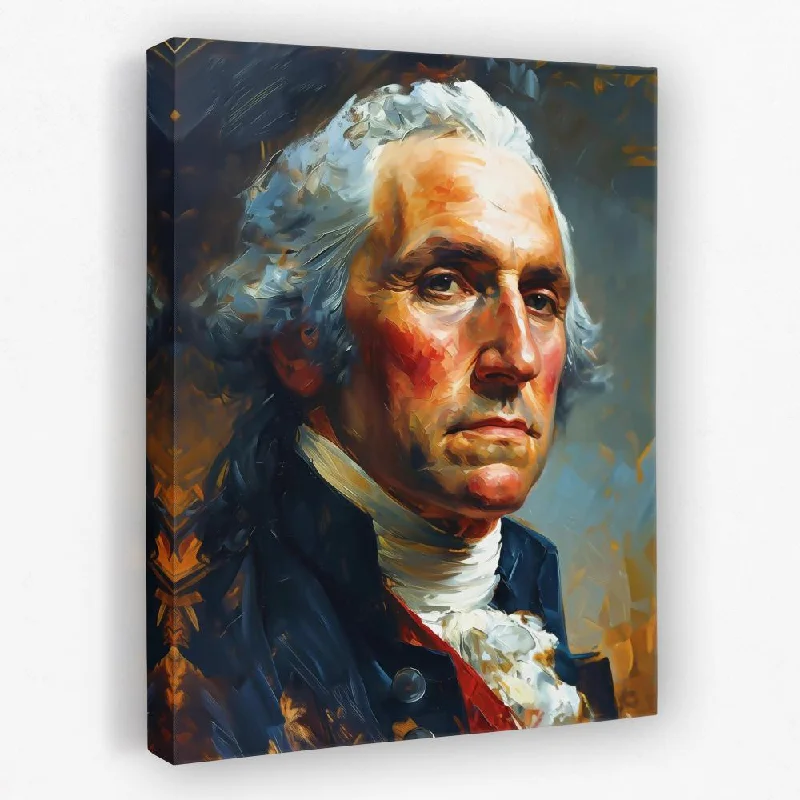 Large floral geometric wall art for drama-George Washington Portrait