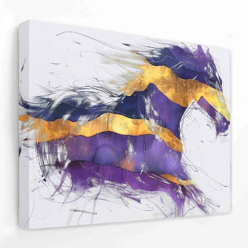 Handmade floral modern wall art for beauty-Ghostly Gallop