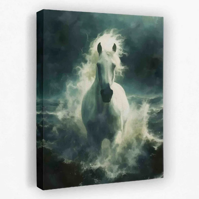 Small luxury animal wall art for intimate-Ghostly Horse