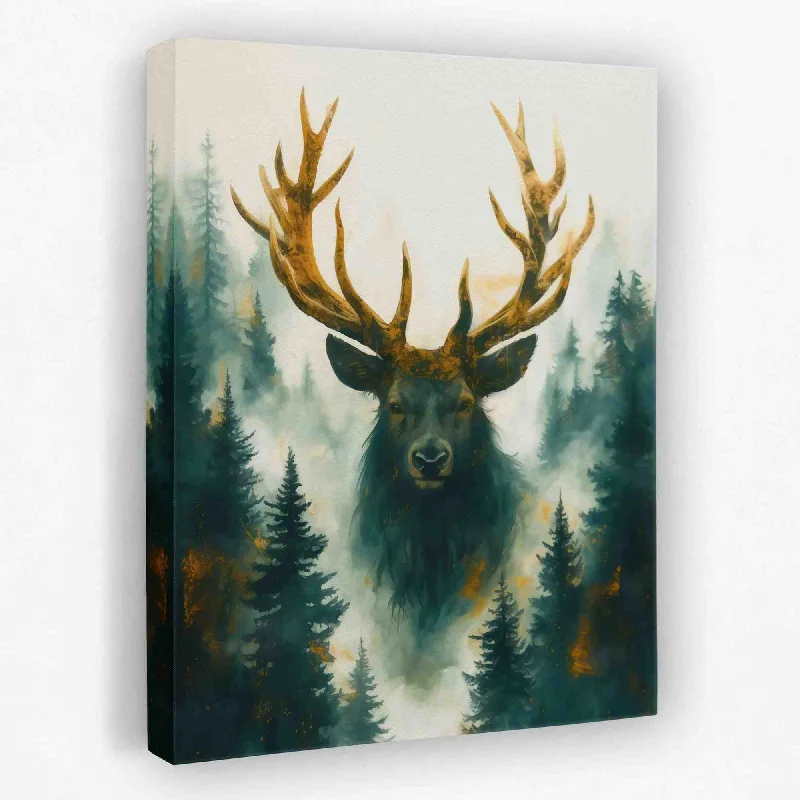 Large abstract animal wall art for bold-Giant Stag