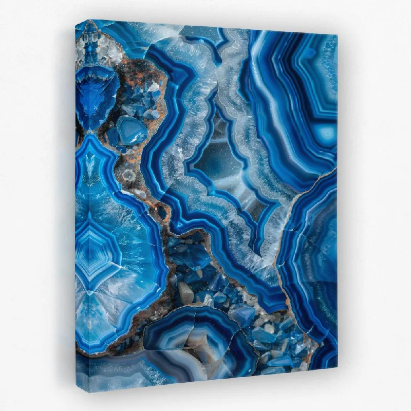 Large abstract canvas wall art for impact-Glow of Blue Quartz