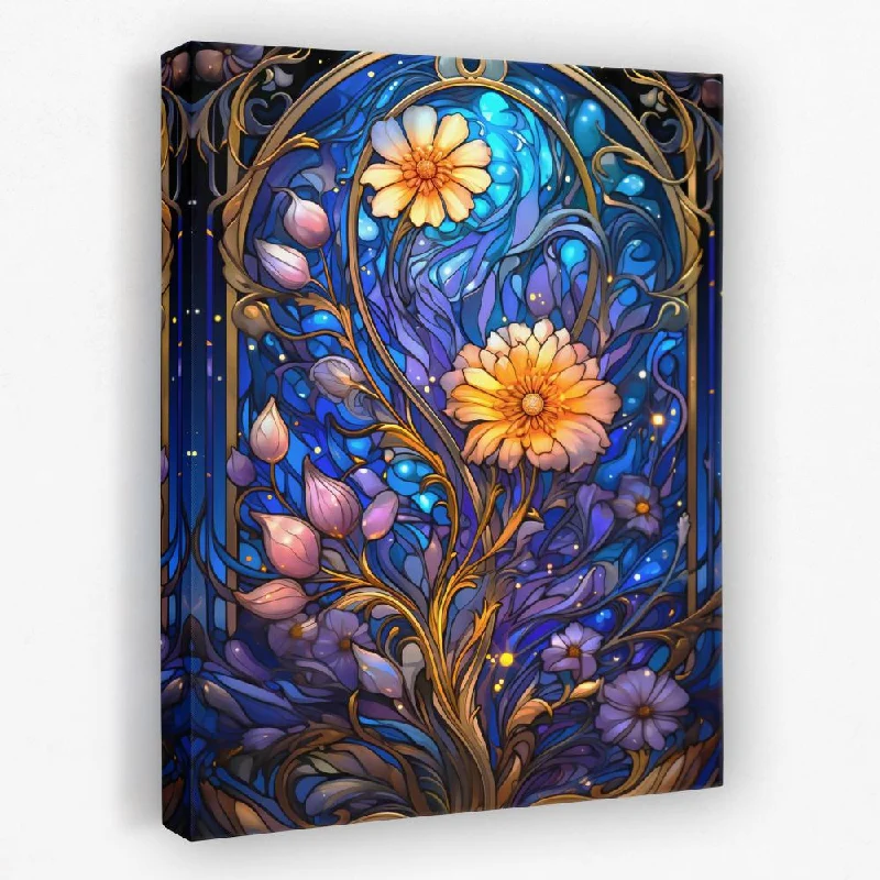 Handmade landscape floral wall art for craft-Glowing Florals