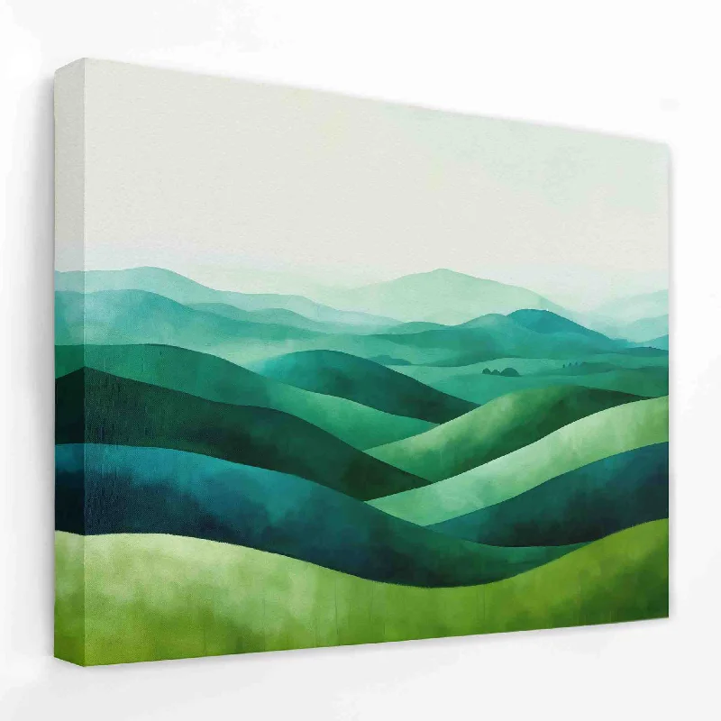 Minimalist geometric wall art for symmetry-Green Valley