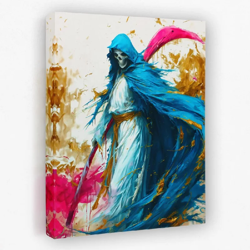 Modern colorful animal wall art for pop-Grim Reaper's Vivid Dance