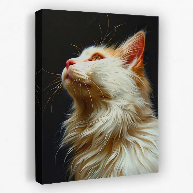 Boho style geometric canvas wall art for texture-Harmonious Feline