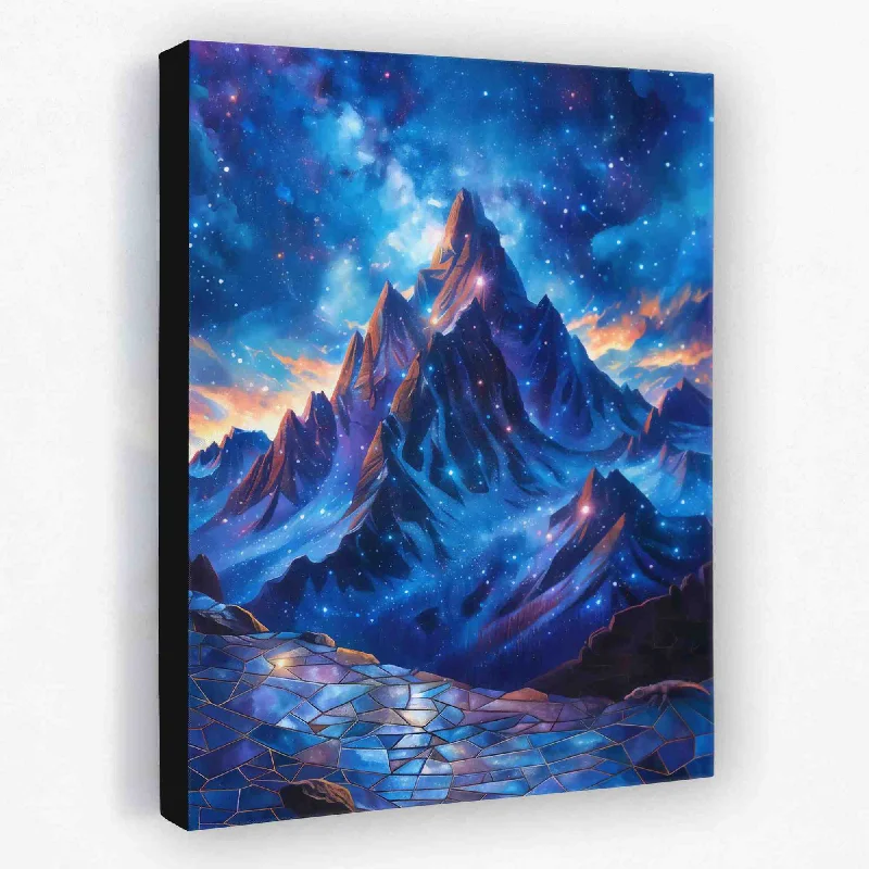 Custom watercolor abstract wall art for creativity-Hidden Arctic Mountains