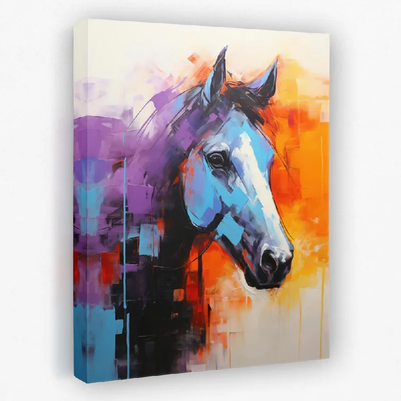 Minimalist white animal wall art for clean-Horse in the Light