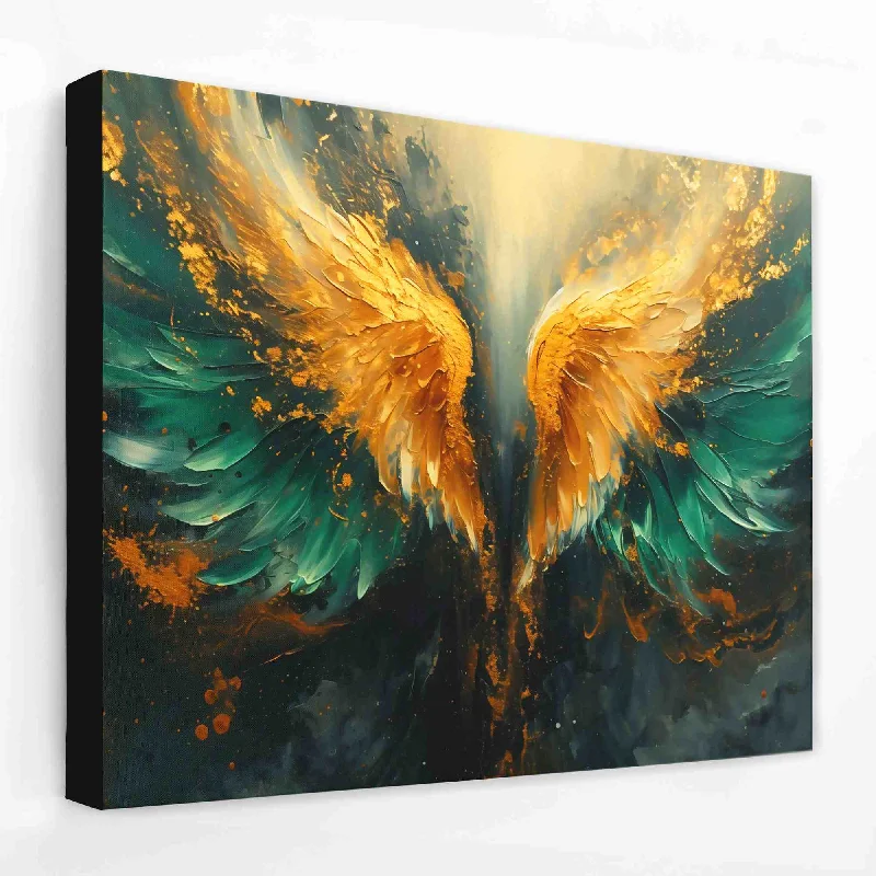 Minimalist white abstract wall art for calm-Jade Wings